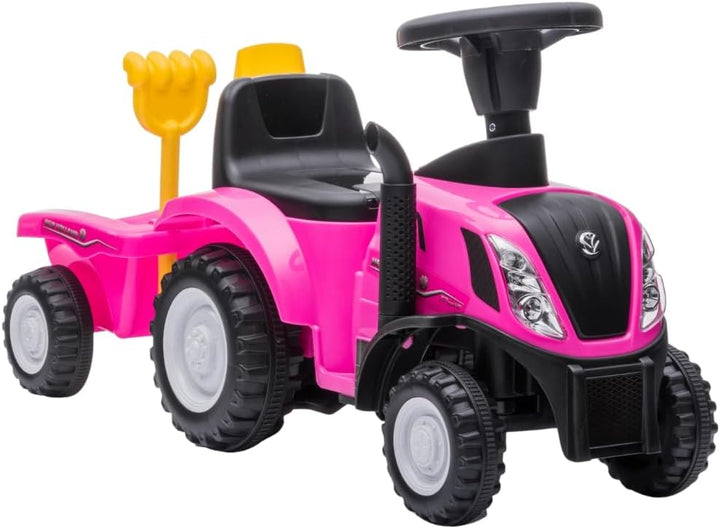 Bandits & Angels Bobbycar Rutschauto New Holland Traktor mit Anhänger ab 1 Jahr – mit funktionierend