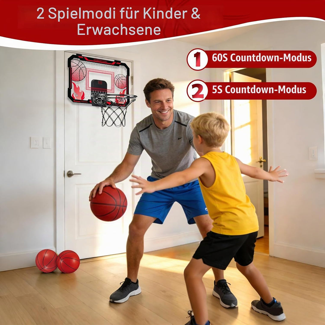 Indoor-Basketballkorb für Kinder, Halterung über der Tür, Anzeigetafel - Geschenke für 4-12 jährige