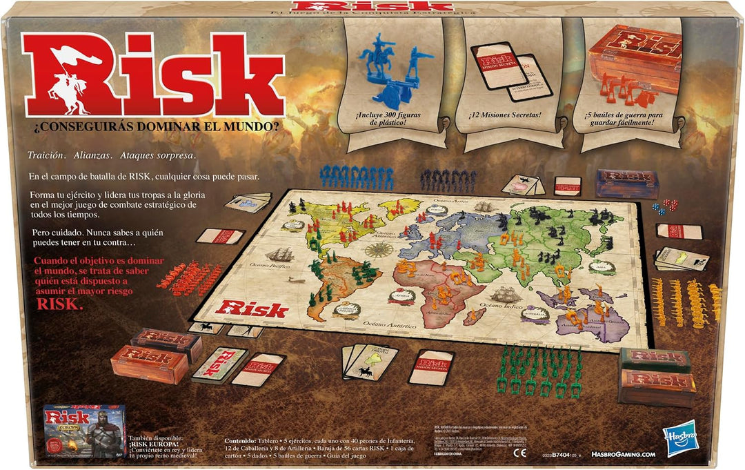 Hasbro Gaming Risk None Miscelanea Mehrfarbig Española, Española