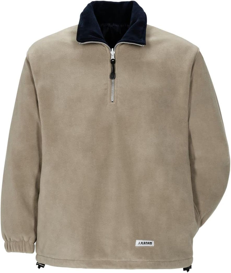 Planam Outdoor Fleece Herren Relax Fleecetroyer camel marine Modell 0351 Grösse L camel/marine L, ca