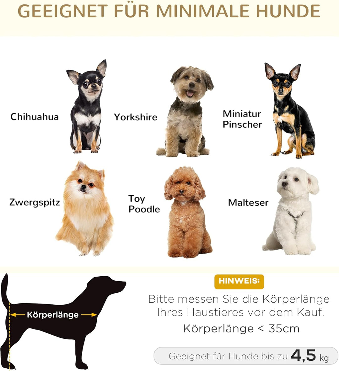 PawHut Haustiersofa Hundematte Hundebett Hundesofa Hundecouch Katzen Sofa mit Kissen Rückentasche Pl