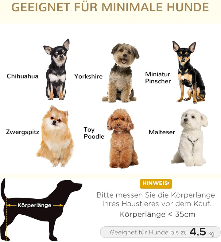 PawHut Haustiersofa Hundematte Hundebett Hundesofa Hundecouch Katzen Sofa mit Kissen Rückentasche Pl