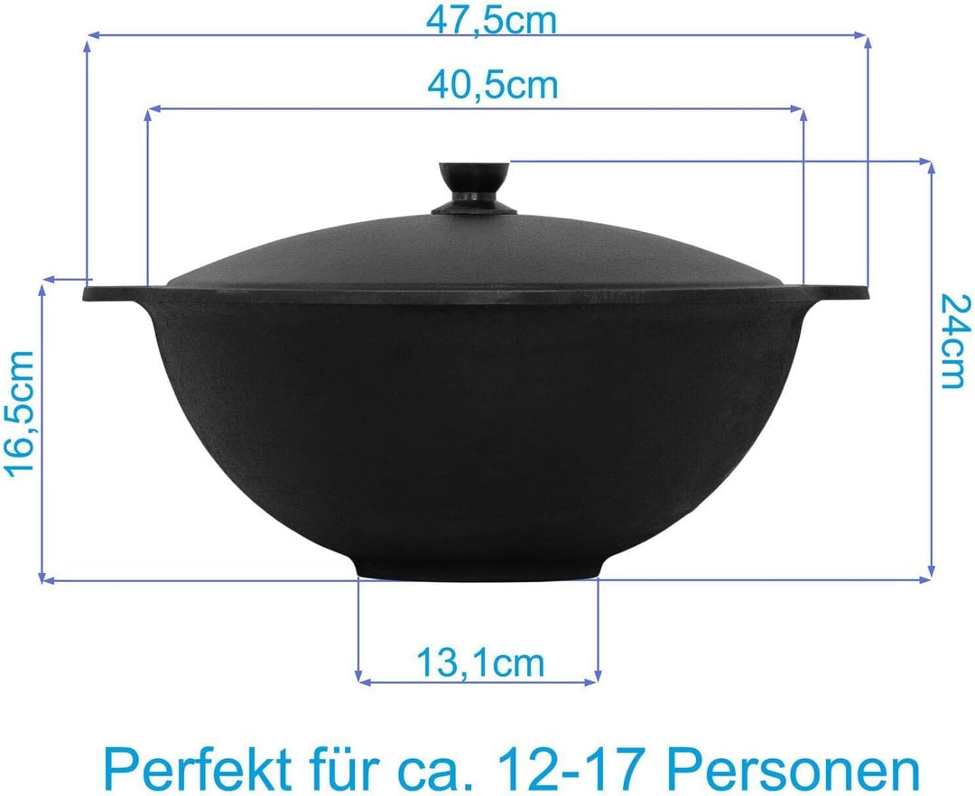Ø36cm Uchag 2mm stahl Utschak Utschag Feldküche 12L Kazan Kasan (flacher boden) Feuerstelle Campingo