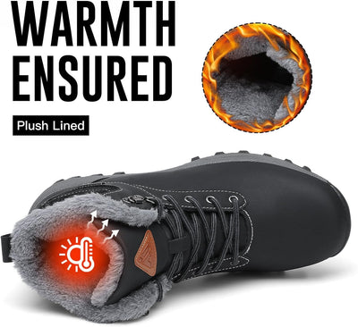 Mishansha Herren Winterschuhe Warm Gefütterte Schneestiefel Damen Wanderschuhe Wasserdicht Rutschfes