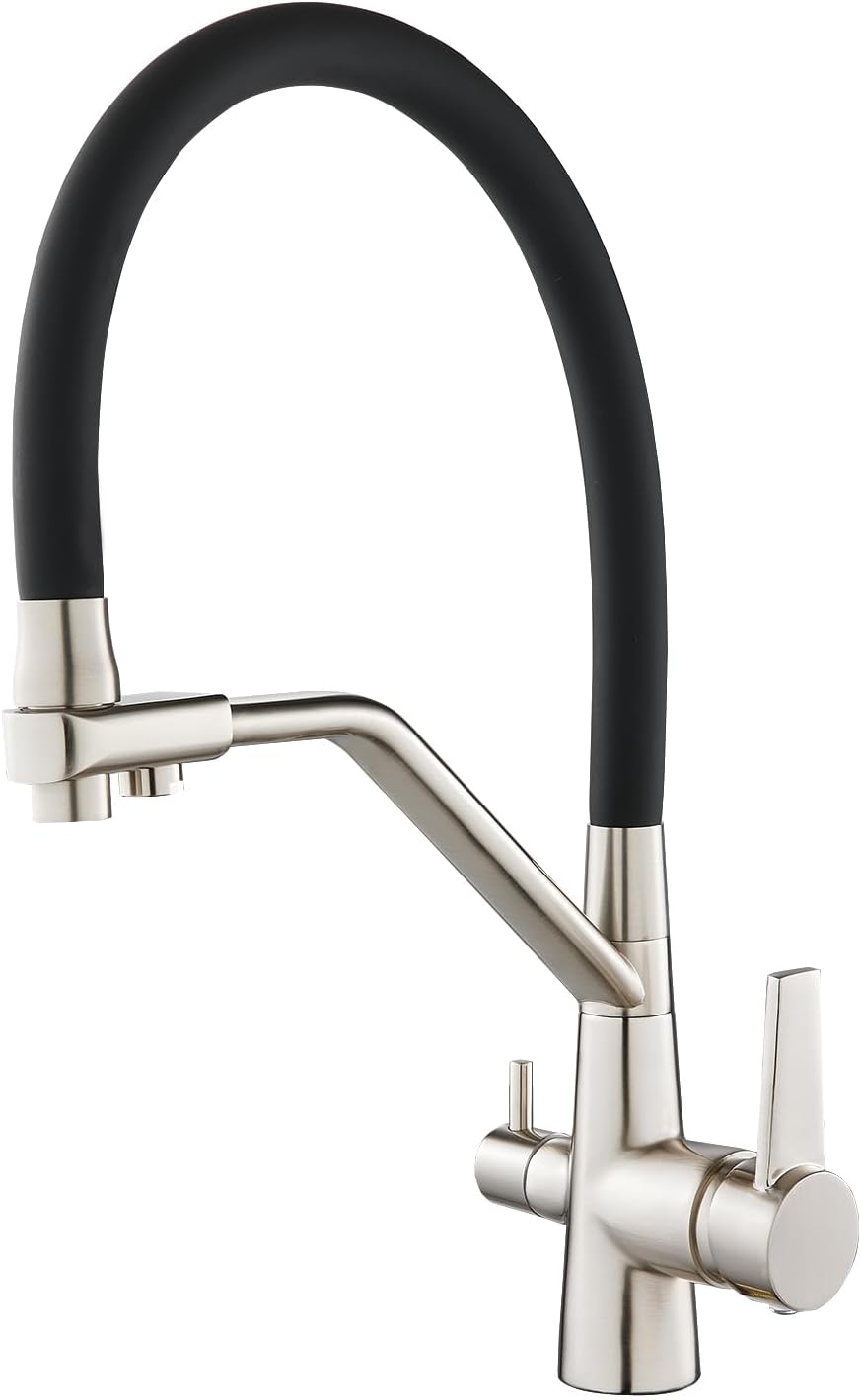 KEOKBON 3 Wege Wasserhahn Küche, 3 in 1 Küchenarmatur Ausziehbar,360° Drehbar Wasserhahn Hochdruck S