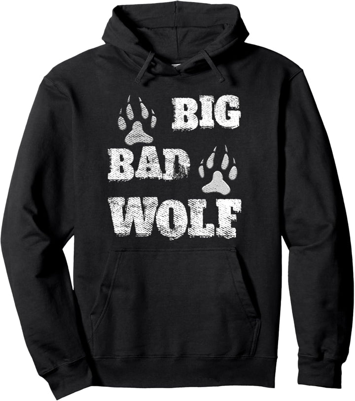 BIG und böser Wolf disstressed Paw Print Pullover Hoodie