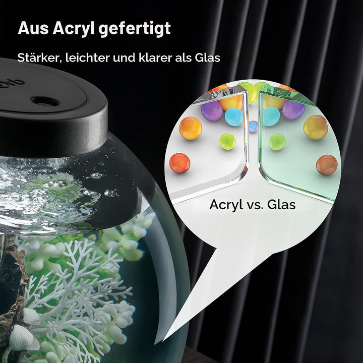 biOrb 72011 CLASSIC 60 LED schwarz - dekoratives Aquarium Komplett-Set mit Filter-System, LED-Beleuc