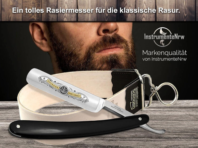 Solingen Rasiermesser Set Made in Germany Rasiermesser Streichriemen für eine gründliche Nassrasur