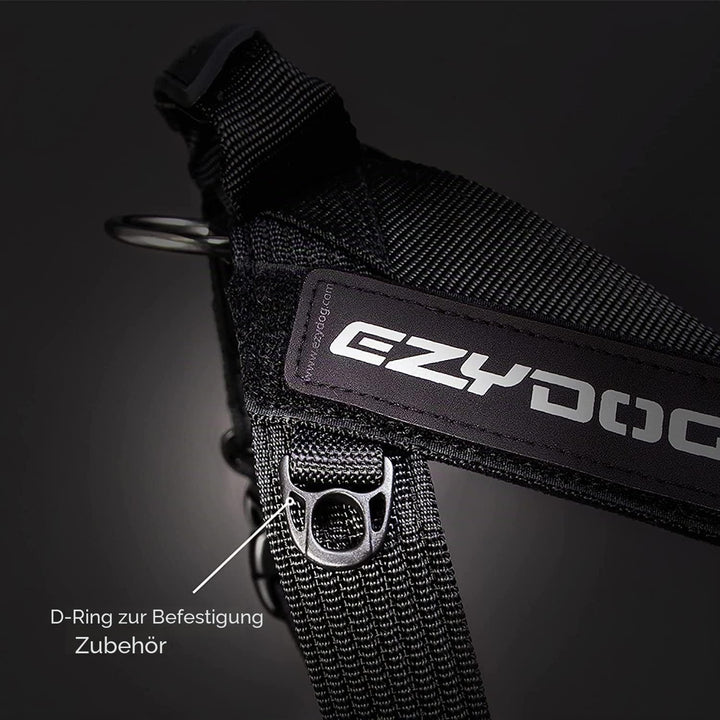 EzyDog Express Hundegeschirr - Norwegergeschirr für Kleine, Mittelgrosse und Grosse Hunde, Reflektie