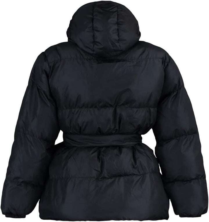 TRENDYOL Damen Slim Puffer Plain Webstoff Grössen in Winterjacke Coat 42 Grosse Grössen Schwarz, 42
