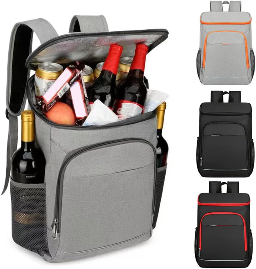 Lixada Kühl-Rucksack mit Kühlbox, Kühlbox, wasserdicht, zwei Etagen, für Camping, Wandern, Picknick,