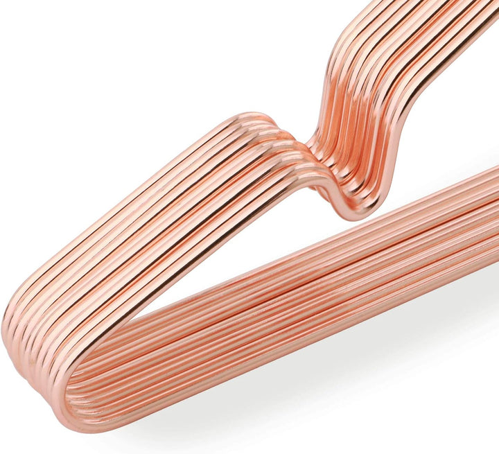 SONGMICS Kleiderbügel Kinder/Baby Roségold Metall, 35 cm, stabile Bügel aus Metalldraht, für Babykle