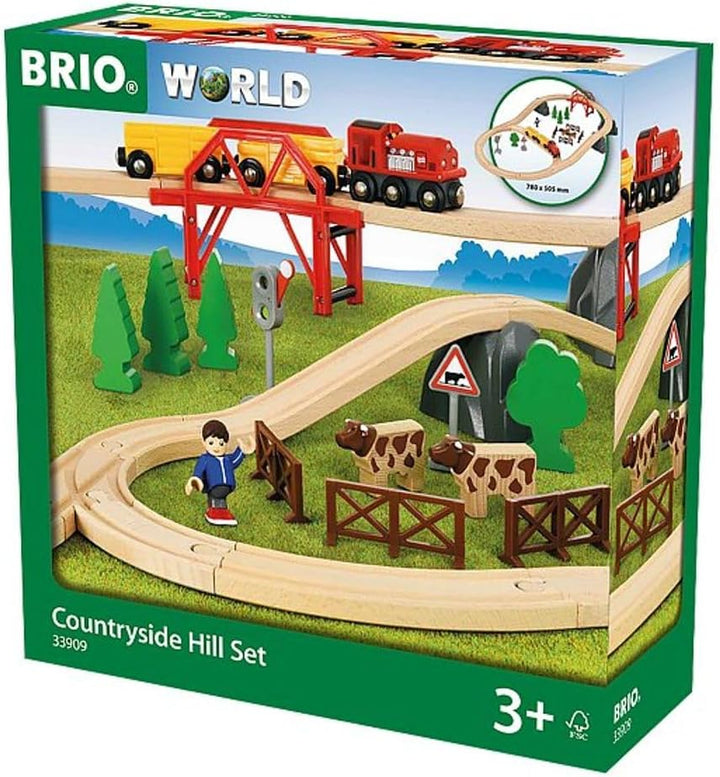 BRIO World AB 33909 - Countryside Hill Set, Bahnset, mehrfarbig