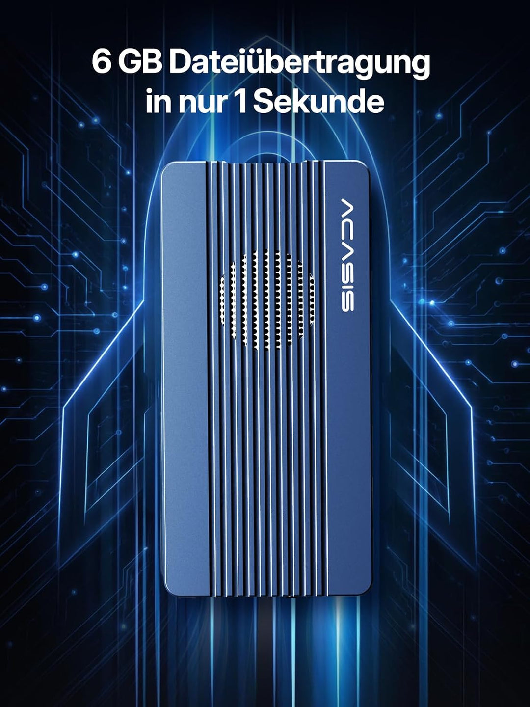 ACASIS 40Gbps M.2 NVMe SSD Gehäuse mit Lüfter, Bessere abwärme,TBU405Pro M1 für M1 M2 Pro/Max, Thund