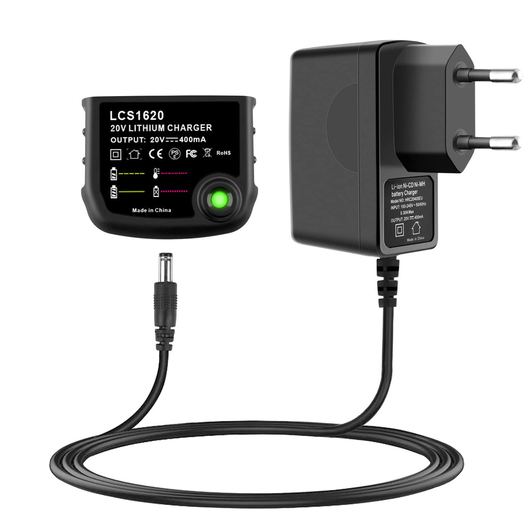 ADVTRONICS 18V/20V Ladegerät Kompatibel mit Black & Decker 18V/20V Lithium-Akku BL2018 BL2018-XJ BL1