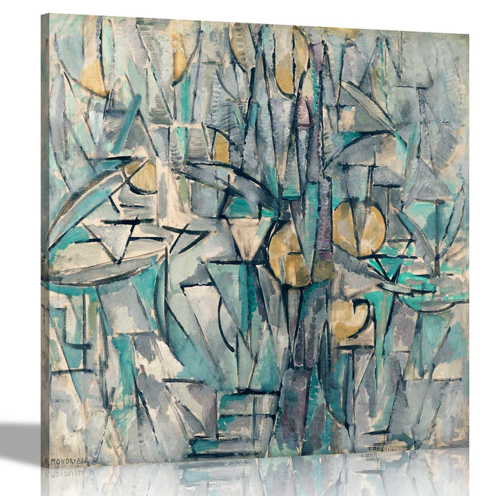 Komposition 10 von Piet Mondrian Kunstdruck auf Leinwand, Wohnzimmer, moderne Kunst, Landschaft, HD-