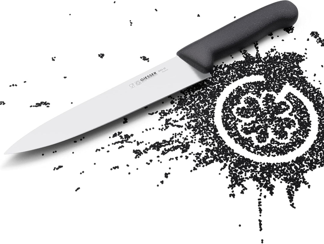 Giesser seit 1776 - Made in Germany - Tranchiermesser schwarz, Basic Black, Klinge 20 cm, rutschfest
