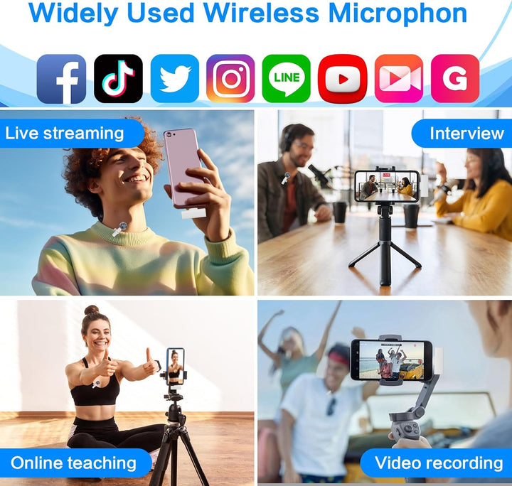 OSA USB-C Wireless Lavalier Mikrofon für iPhone 15 Serie/Android/Type-C Smartphone Laptop, Kabellose
