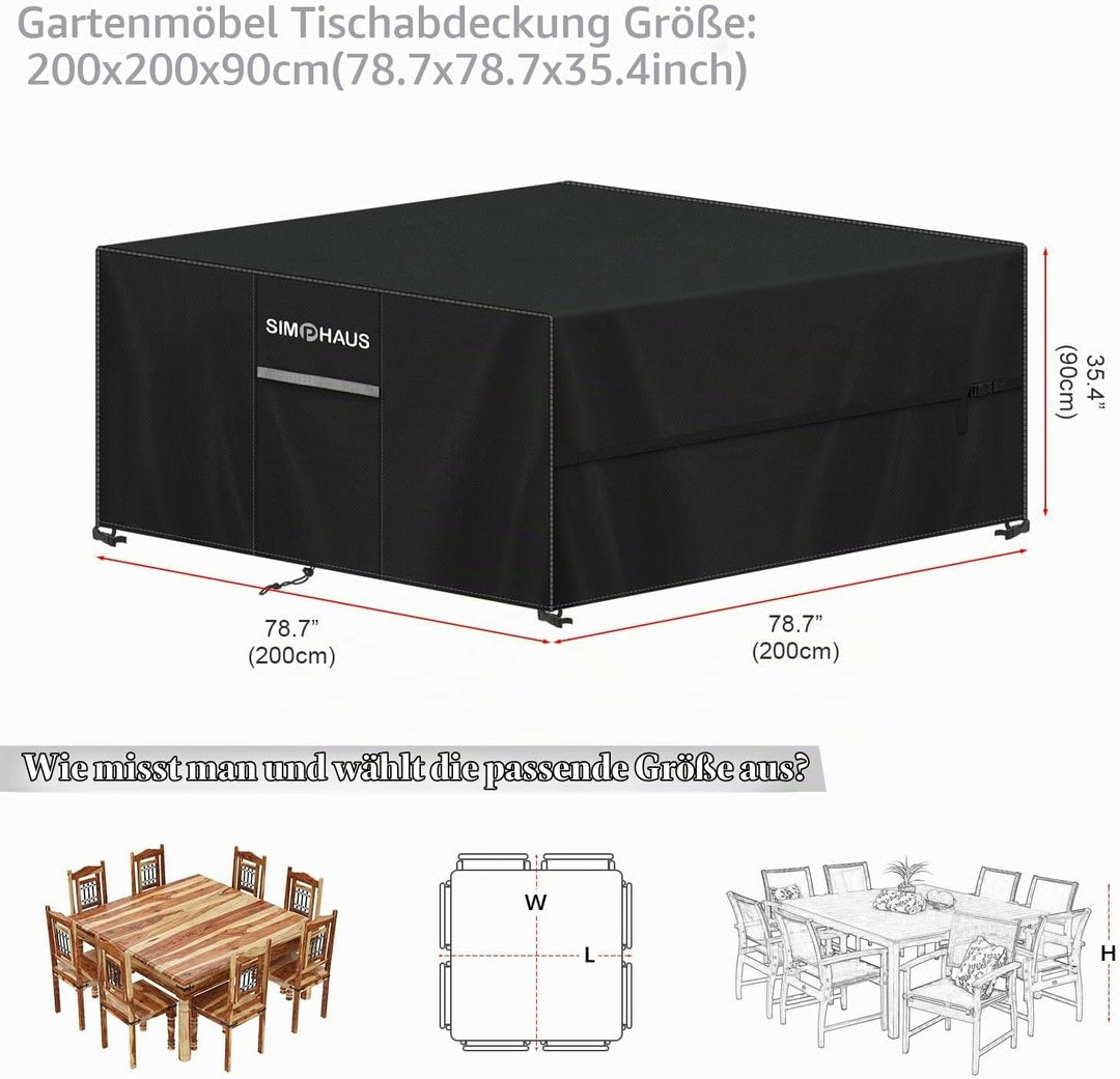 Abdeckung für Gartenmöbel Wasserdicht Lounge Abdeckung | Abdeckplane Gartenmöbel Abdeckhaube Gartent