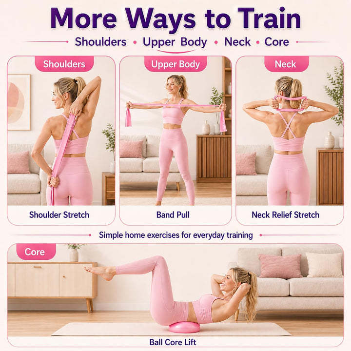 Pilates Ring Set, 12-in-1 Set für Damen mit Pilates Ball, Fitnessbändern, Widerstandsbändern, Gymnas