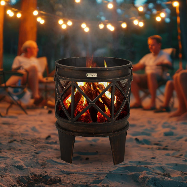 tepro Feuerstelle Gracewood, schwarz/bronze (42 x 42 x 53 cm)