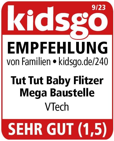 VTech TUT TUT Baby Flitzer - Mega Baustelle – Interaktives Spielset mit beweglichen Elementen, Melod
