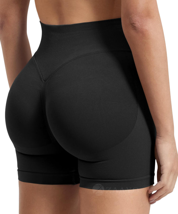 ZAAYO Damen Sport Shorts Hidden Scrunch Workout Auswirkungen Short 4.5 "Scrunch Butt Lifting Gym Sho