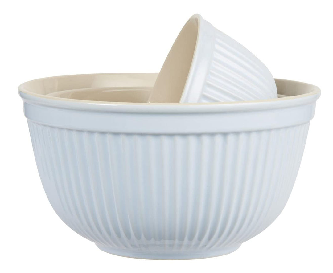 IB Laursen - Schalensatz - 3-er Set - Stillwater - hellblau - Steingut