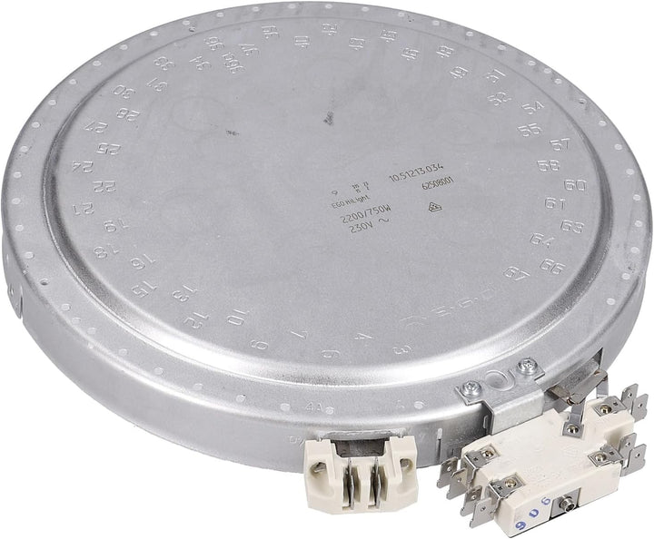 Strahlheizkörper Zweikreis Glaskeramikkochfeld 2200/750W Ø210/125mm Ego 1051213034 HiLight-Heizkörpe