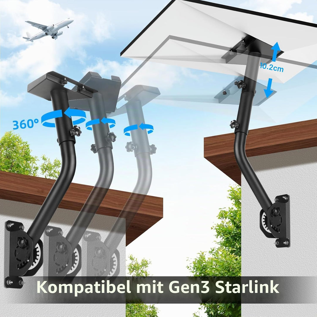 Starlink Gen 3 Halterung,360° Verstellbarer Starlink Montagesatz Kompatibel mit V3 Starlink Standard