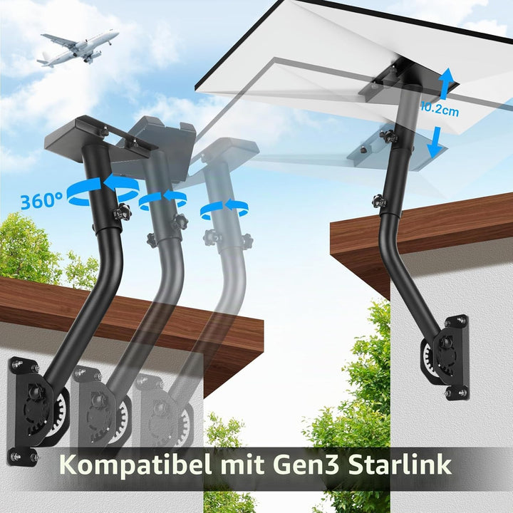 Starlink Gen 3 Halterung,360° Verstellbarer Starlink Montagesatz Kompatibel mit V3 Starlink Standard
