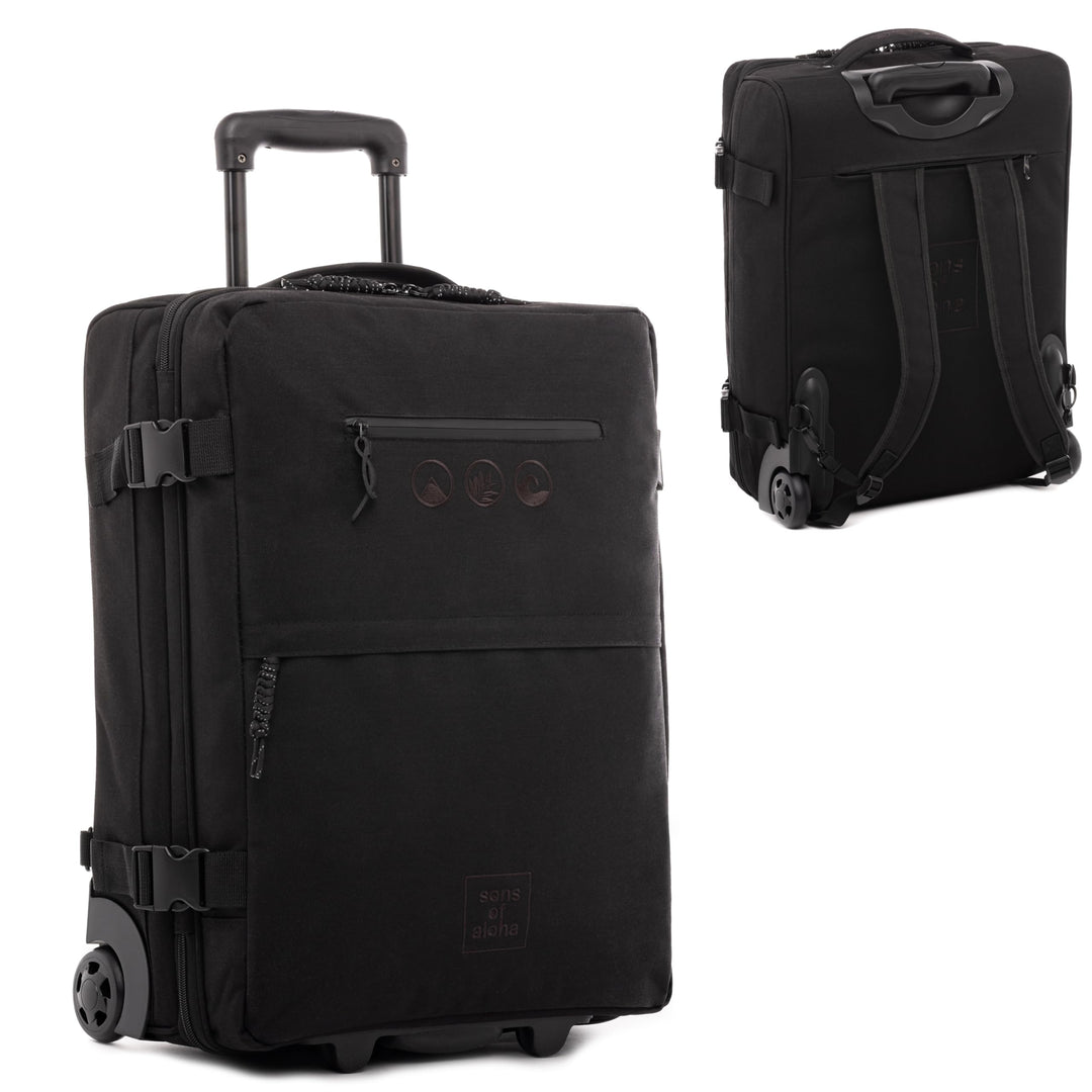 SONS OF ALOHA Backpacker Rucksack mit Rollen 3 in 1 - Handgepäck Koffer Kane Hybrid Backpack-Boardge