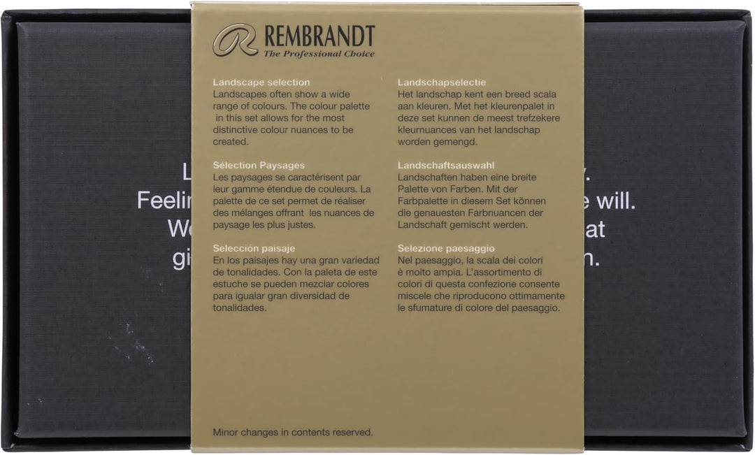 Rembrandt Water Colour Box Landscape Selection extra feine Aquarellfarbe, Metallkasten mit 12 Näpfch