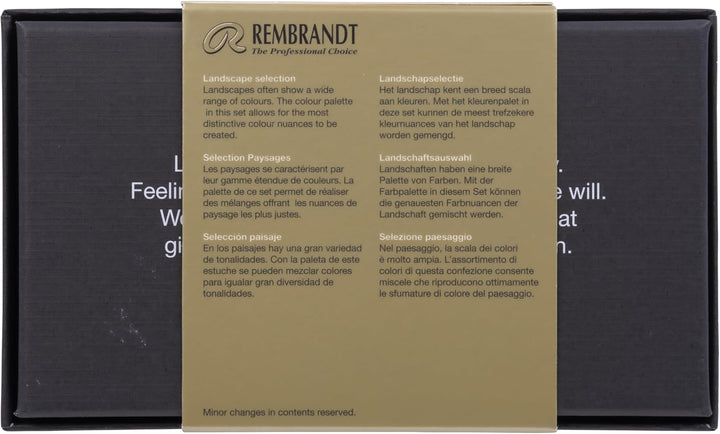 Rembrandt Water Colour Box Landscape Selection extra feine Aquarellfarbe, Metallkasten mit 12 Näpfch