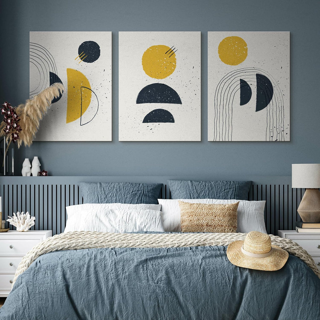 Muralo - Wandbilder Set - Leinwand Bilder Set Aufhängefertig - Bilder für Wohnzimmer Schlafzimmer -