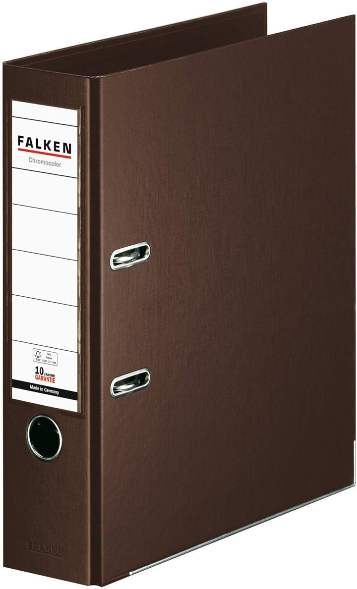 Original Falken 10er Pack Chromocolor Premium-Ordner. Made in Germany. Kunststoffbezug aussen und in