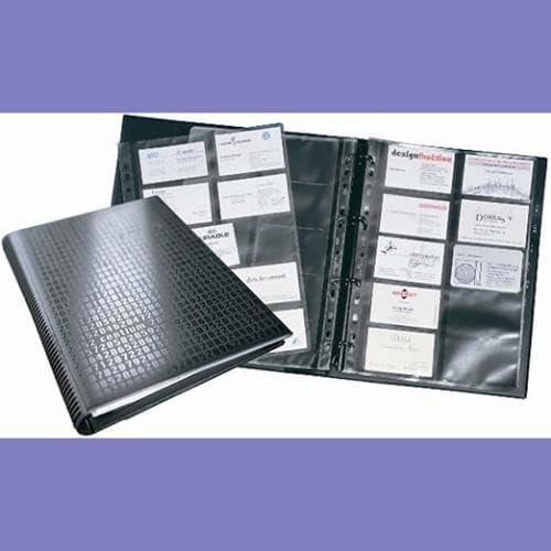 Durable Visitenkarten-Ringbuch Visifix centium A4, für 400 Visitenkarten, schwarz, 240901, schwarz