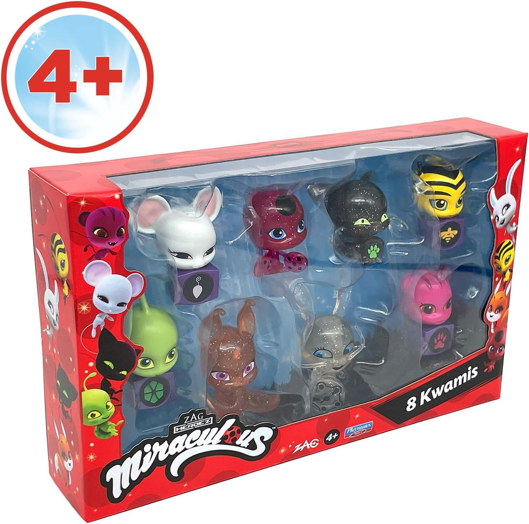 Bandai - Miraculous - Pack mit 8 Kwamis – Miraculous Mini-Figuren Sammlung - Spiel Miraculous Schatu