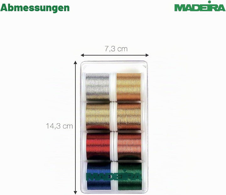 Madeira Klassischer Metallfaden – Hand- und Maschinennähen, zum Nähen und Sticken, enthält reines Si