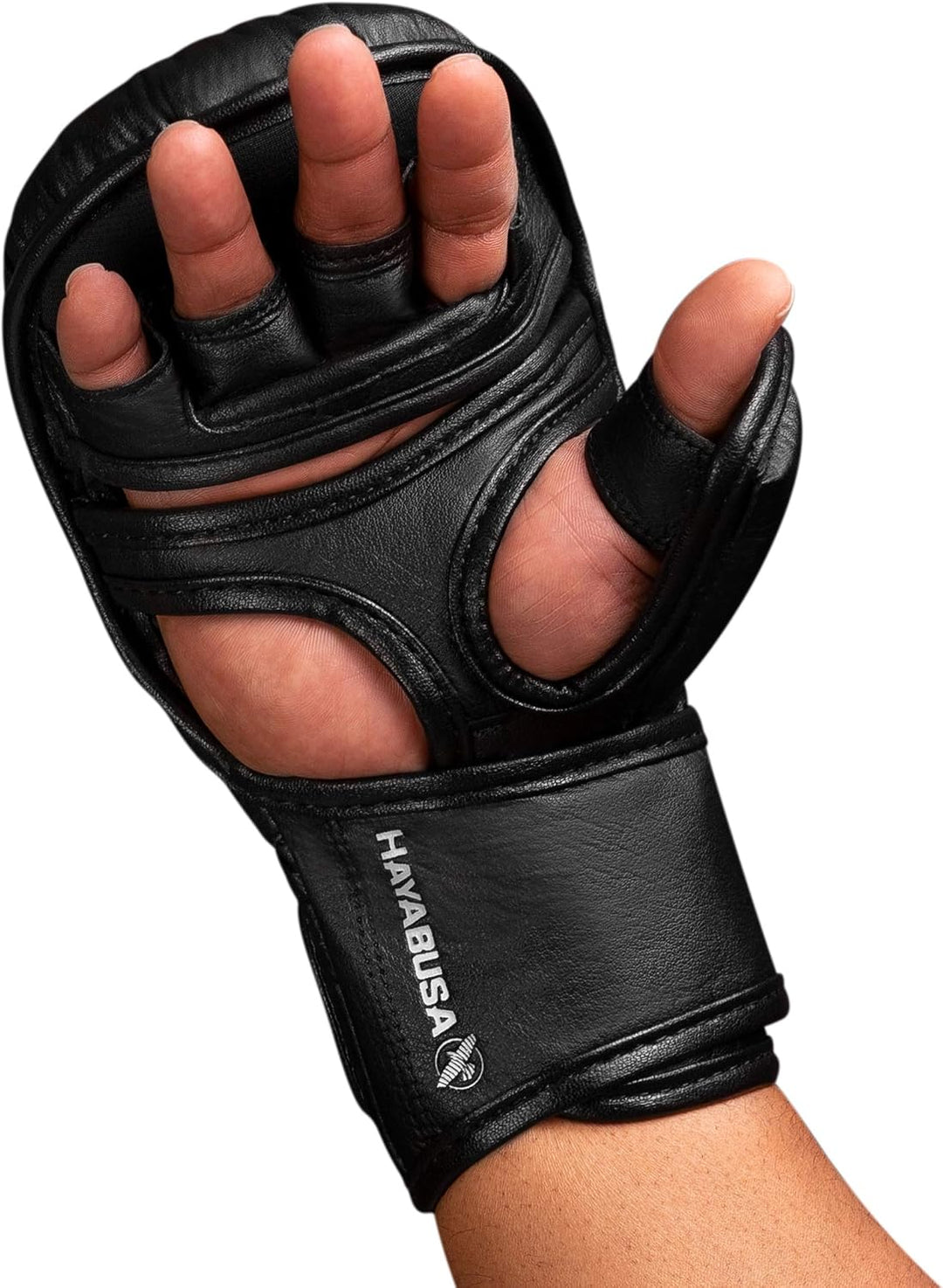Hayabusa T3 7oz MMA Hybridhandschuhe. Ideal für Kampf M Schwarz, M Schwarz