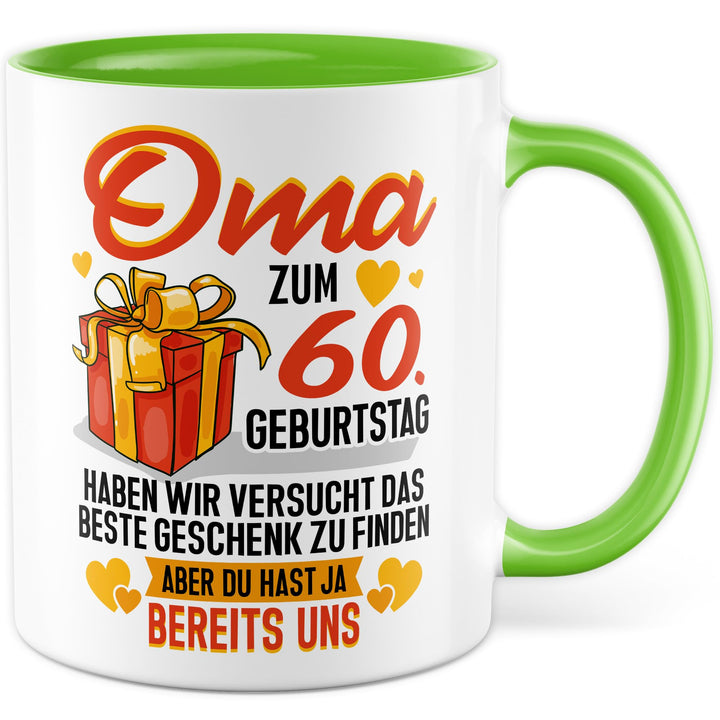 Tasse Grossmutter Geschenk Oma zum 60. Geburtstag haben wir versucht das beste Geschenk zu finden, a