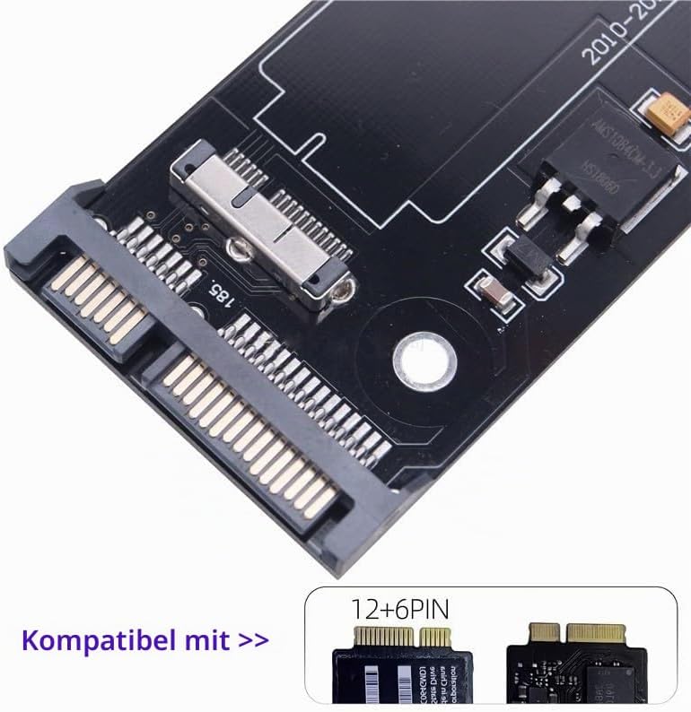 CY USB 3.0 zu SATA 22Pin &amp; 12+6Pin SSD PCB Disk Drive Kabel Adapter kompatibel mit 2010 2011 MAC Air