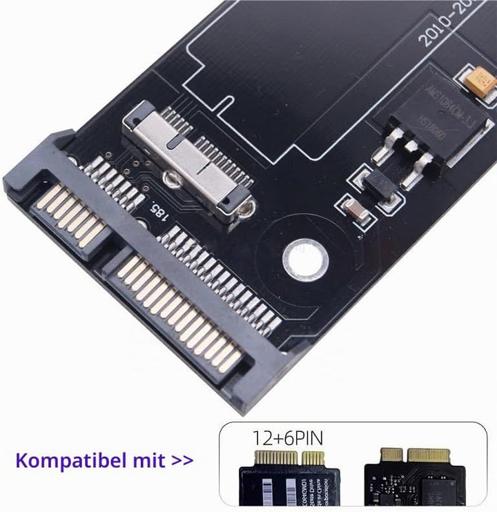 CY USB 3.0 zu SATA 22Pin &amp; 12+6Pin SSD PCB Disk Drive Kabel Adapter kompatibel mit 2010 2011 MAC Air