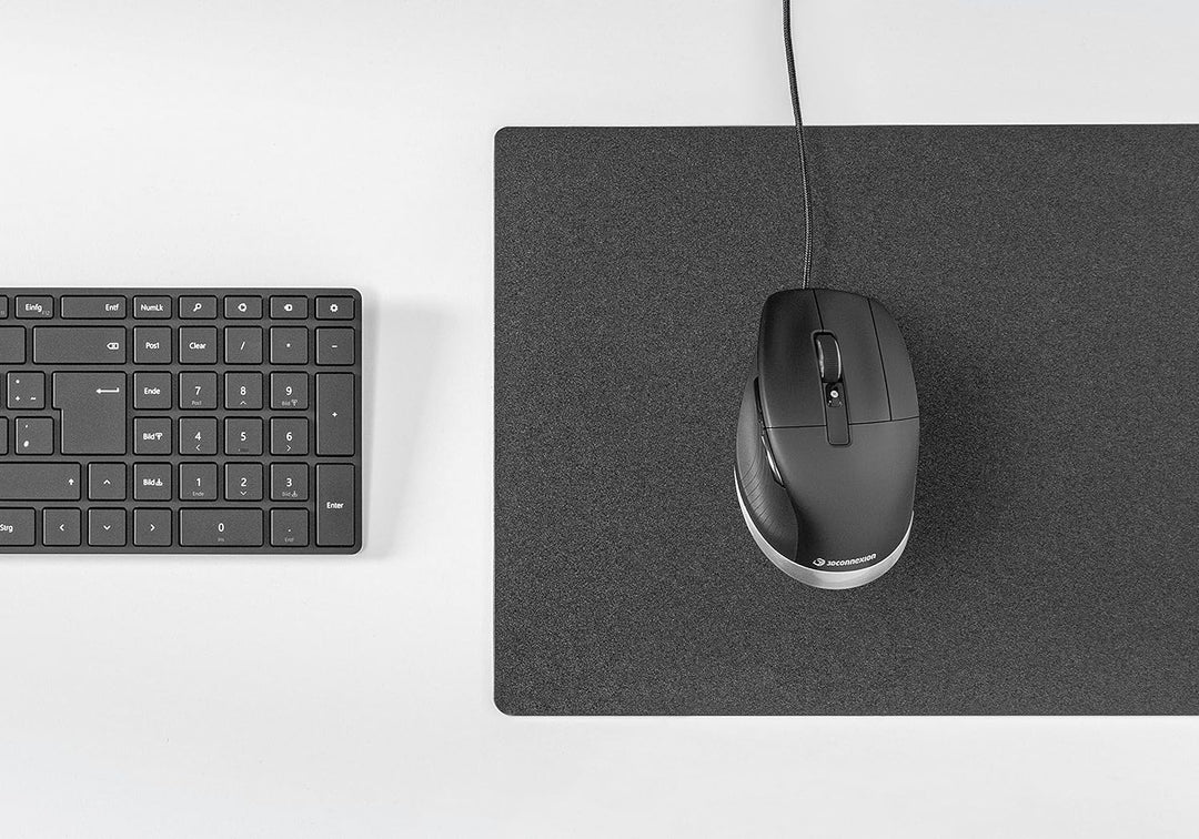 3Dconnexion CadMouse Pro (Ergonomische Maus, optisch, USB, Rechtshänder), mattschwarz Pro Single
