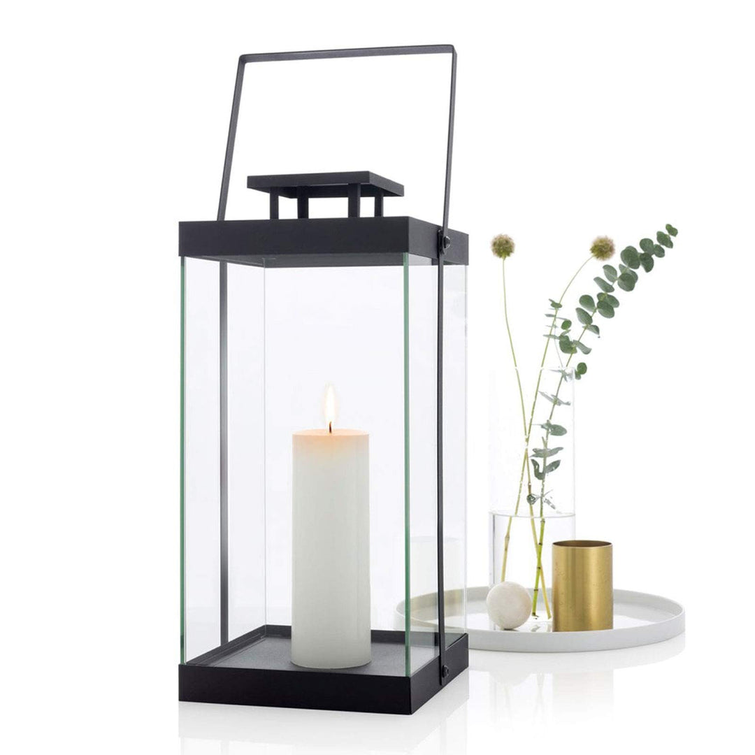 blomus -FINCA- Laterne L aus pulverbeschichtetem Metall, Windlicht, exklusive Optik, modernes Wohnac