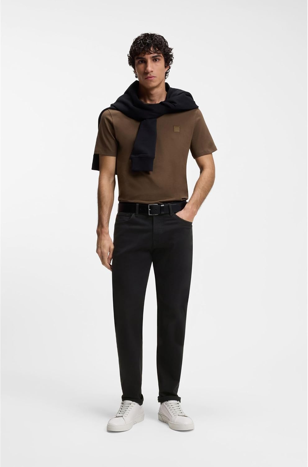 BOSS Herren Re.Maine BC-C Maine Regular-Fit Jeans aus bequemem Stretch-Denim in Stay-Black 29W / 32L