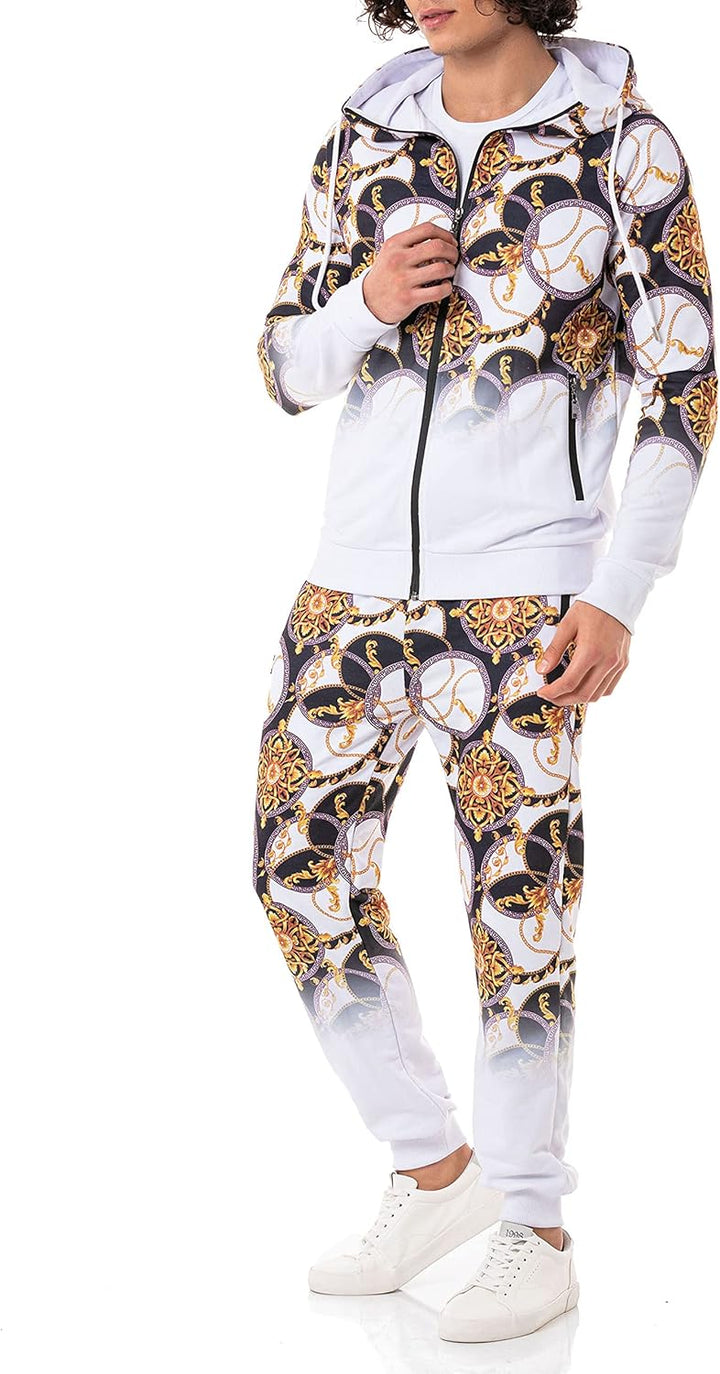 Red Bridge Herren Jogginganzug Set Kapuzenpullover & Hose Luxury Fade L Weiss, L Weiss