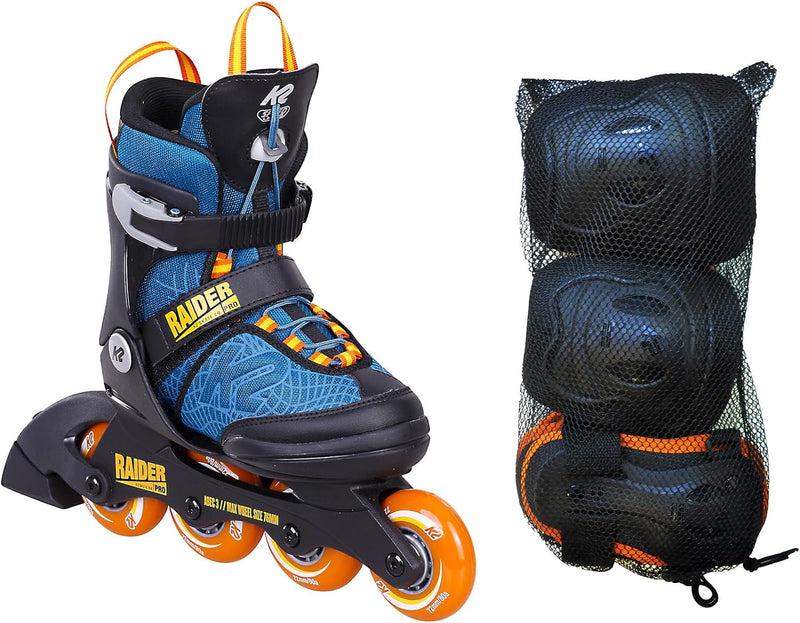 K2 Raider Pro Pack Inline Skates und Pad Set für Kinder Design 35 EU, Design 35 EU