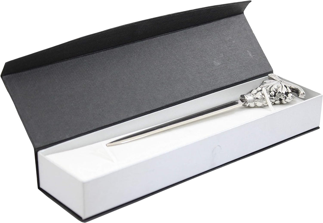 Cavagnini, Eleganter Brieföffner aus Edelstahl und Zinn, inklusive Geschenkbox. Uva, Uva