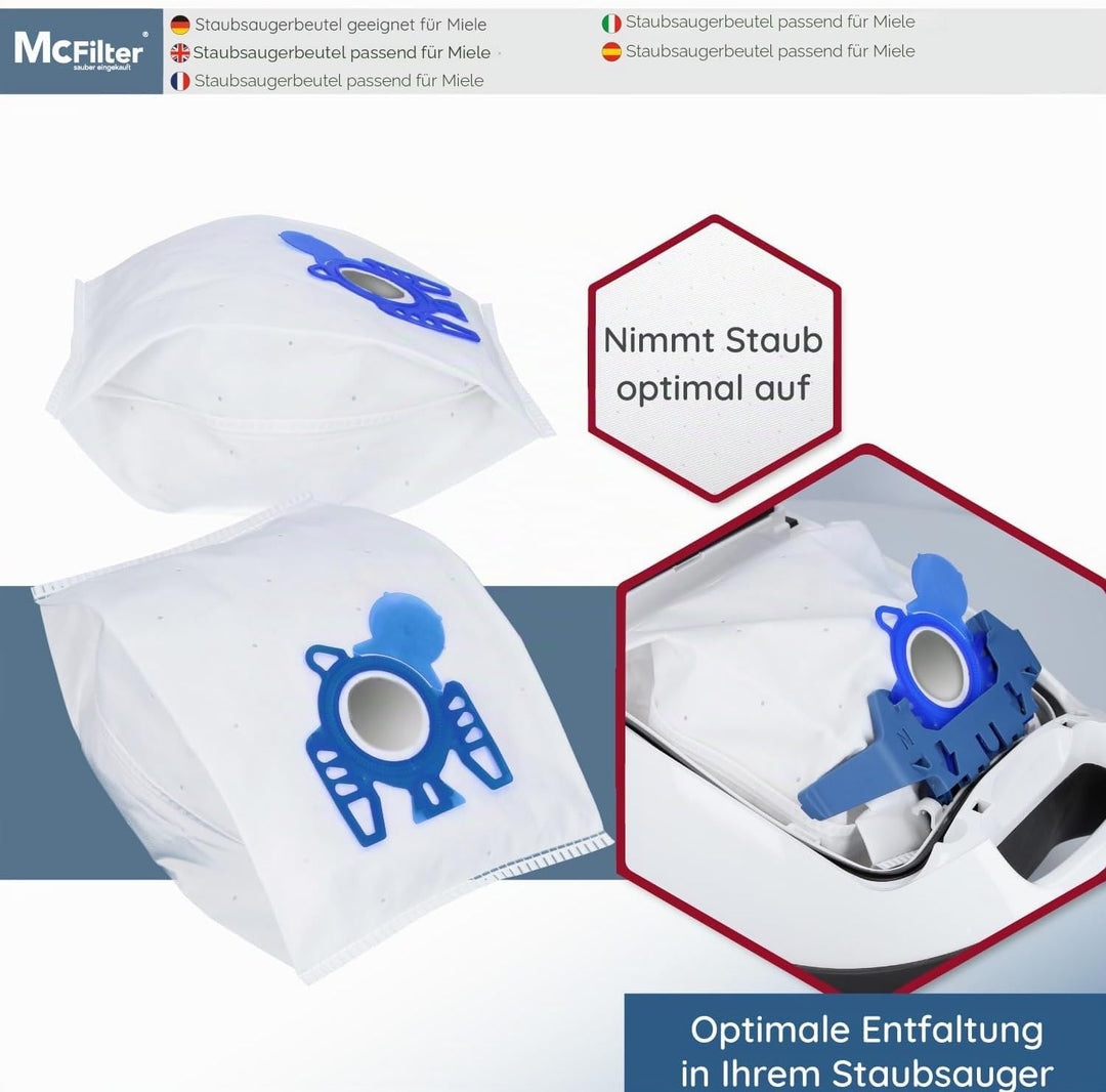 McFilter I 20 Staubsaugerbeutel kompatibel für M Complete C3 Cat &amp; Dog PowerLine Bodenstaubsauger I